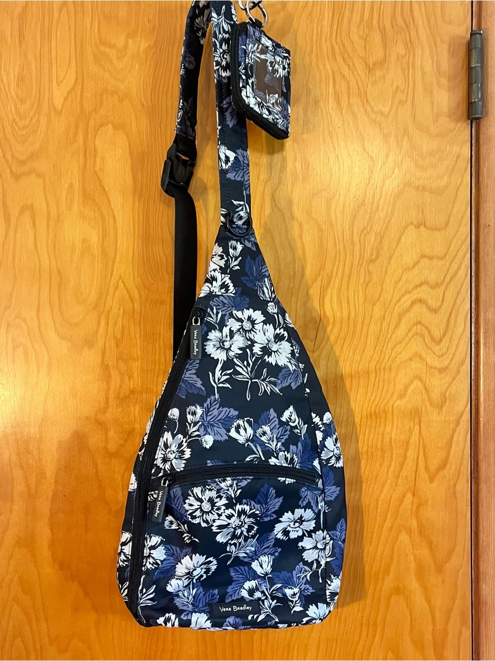 Vera Bradley Navy and White Floral Crossbody Sling Bag